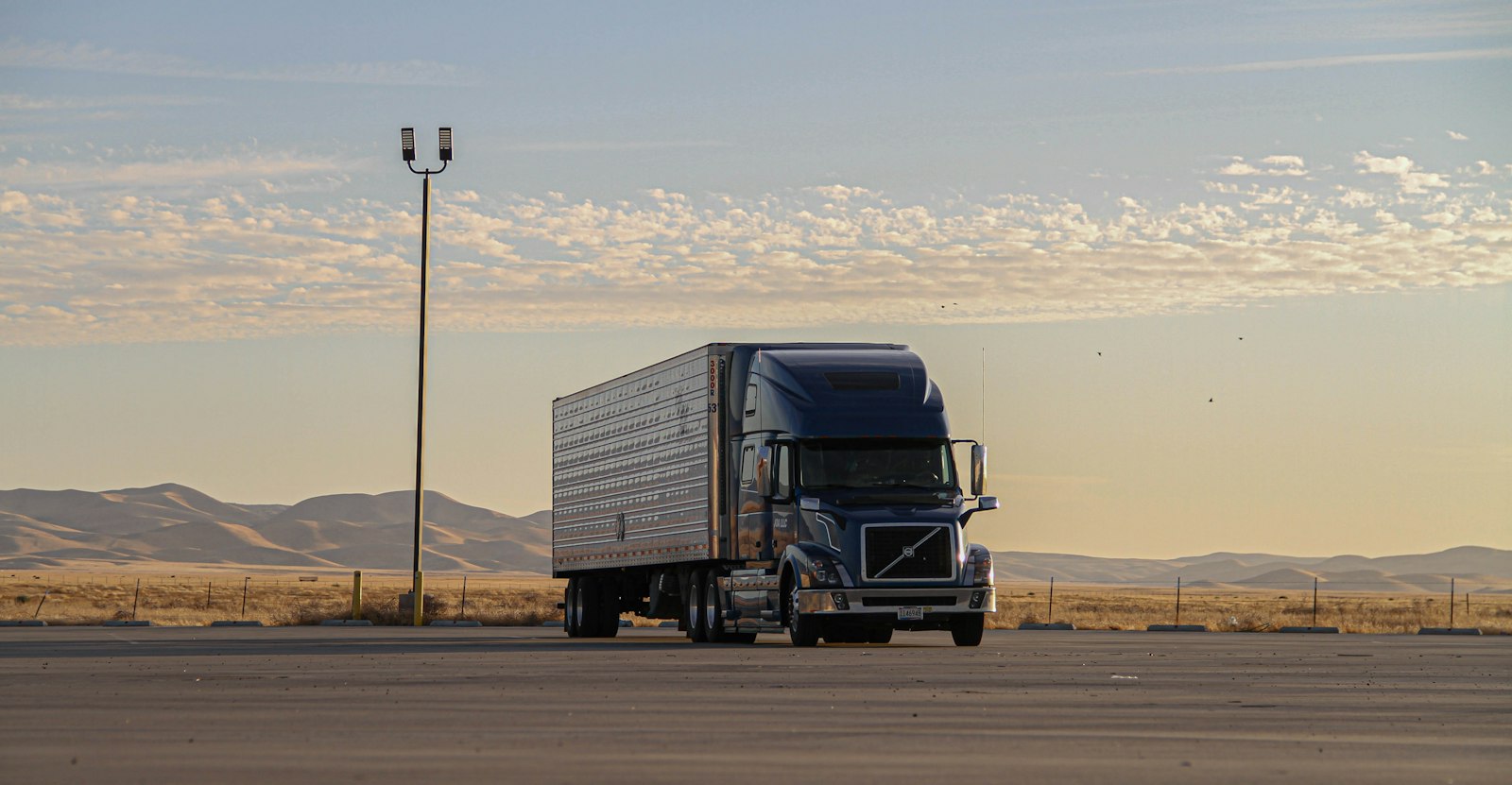 Black truck on the road