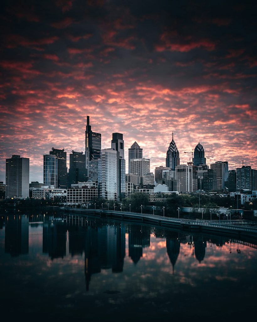 Cleveland skyline at night