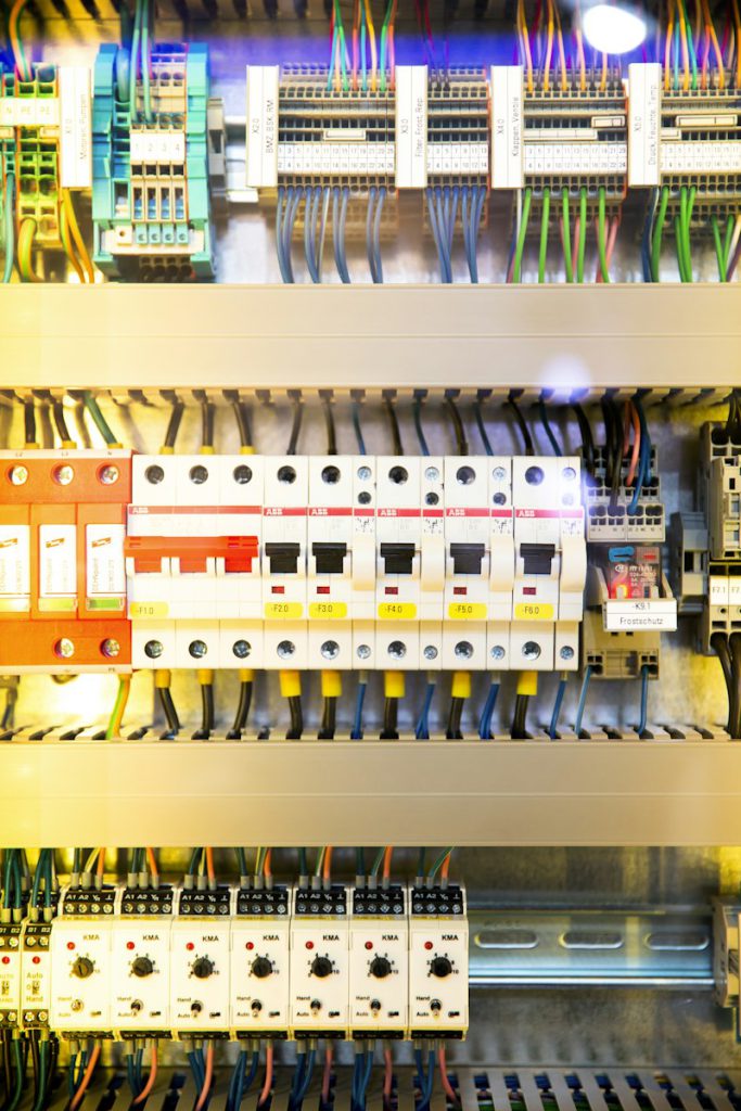Electrical panel with circuit breakers