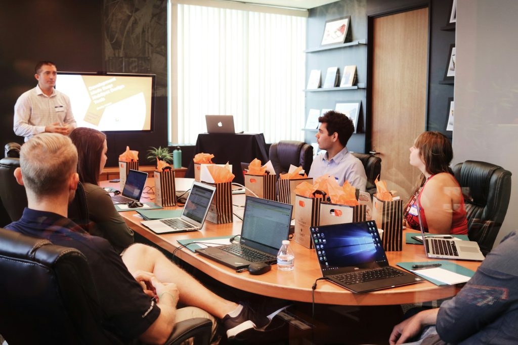 Instructor leading a classroom training session