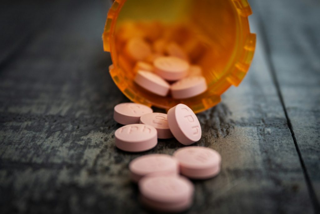 Medication on a container