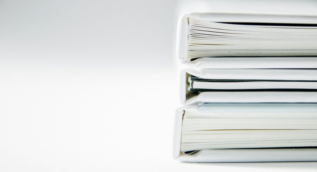 Stack of thick binders