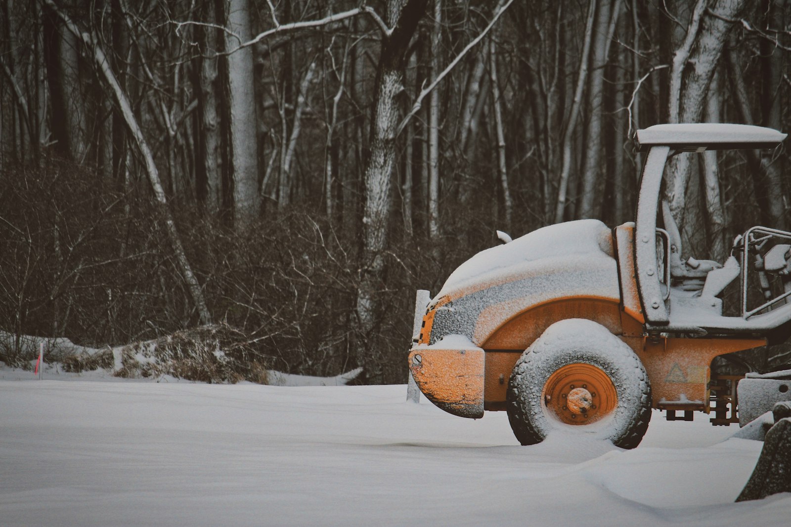 Truck covered with snow