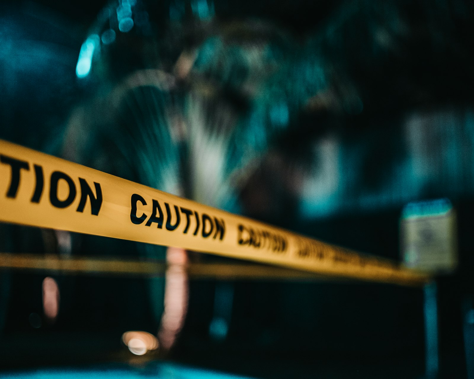 Yellow barrier tape